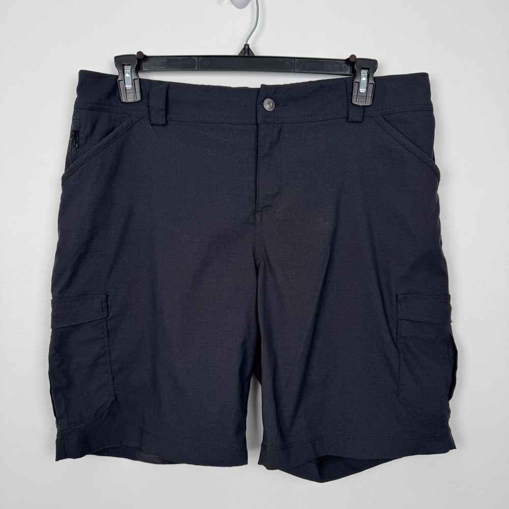 Duluth Trading Co Womens Black Dry On The Fly Cargo Hiking Shorts Sz 16 Stretch
